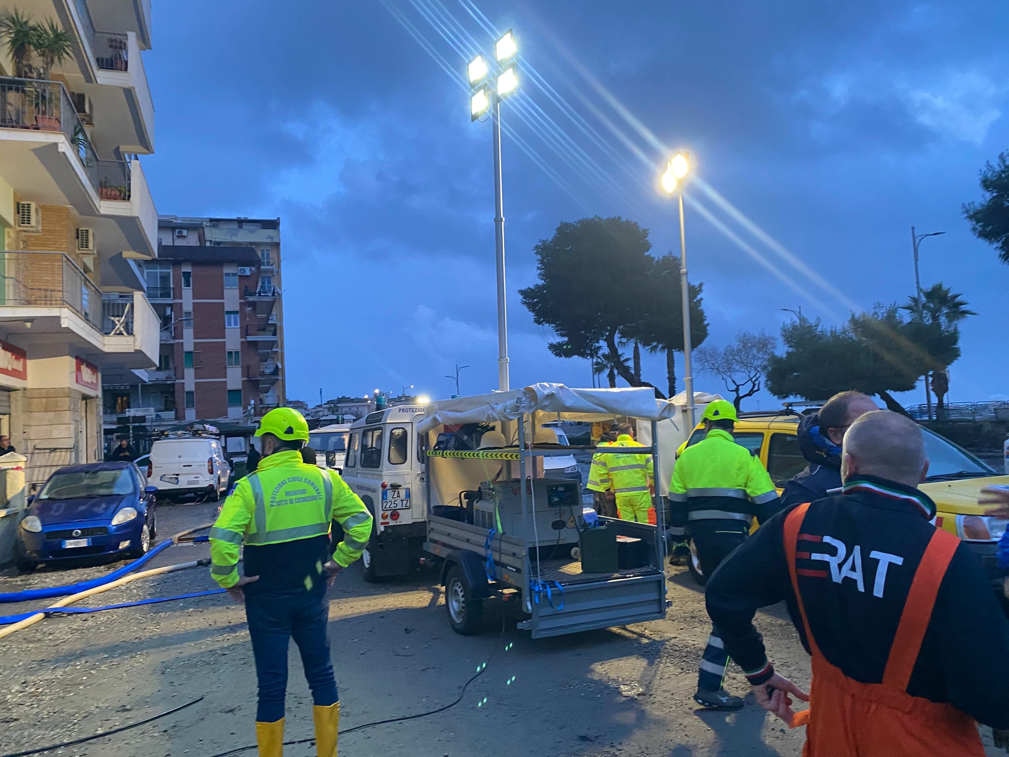 Ciclone Harry su Catanzaro lido: l'intervento dei team Geruv